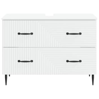 Waschbeckenschrank HAARLEM Weiß 82 x 41 x 58,5 cm Holzwerkstoff