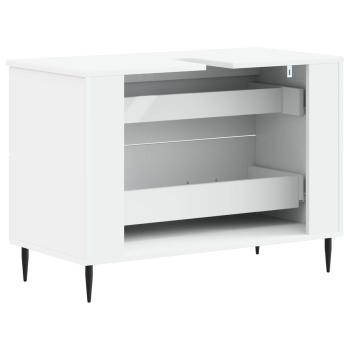 Waschbeckenschrank HAARLEM Weiß 82 x 41 x 58,5 cm Holzwerkstoff