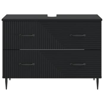 Waschbeckenschrank HAARLEM Schwarz 82 x 41 x 58,5 cm
