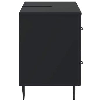 Waschbeckenschrank HAARLEM Schwarz 82 x 41 x 58,5 cm