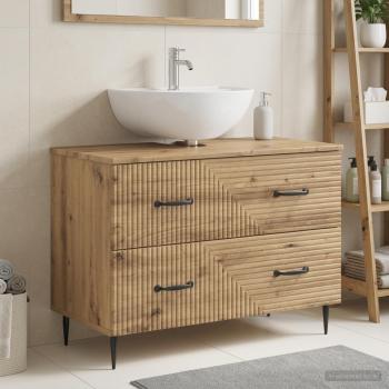 ARDEBO.de - Waschbeckenschrank HAARLEM Artisan-Eiche 82 x 41 x 58,5 cm