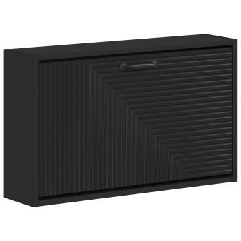 Wandmontierter Schuhschrank HAARLEM 71 x 17 x 43 cm Schwarz