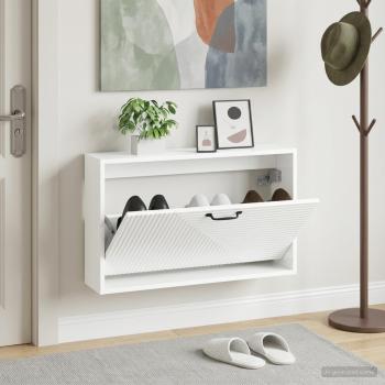 ARDEBO.de - Wandmontierter Schuhschrank HAARLEM 71 x 17 x 43 cm