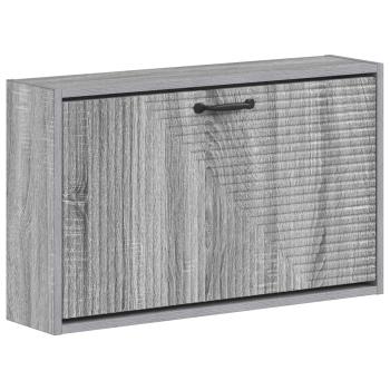 ARDEBO.de - Wandmontierter Schuhschrank HAARLEM 71 x 17 x 43 cm Sonoma-Grau
