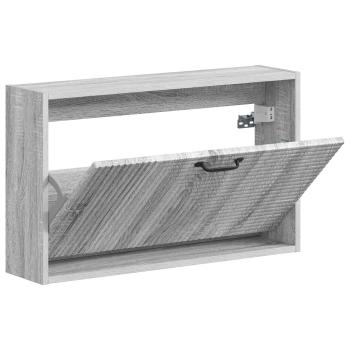 Wandmontierter Schuhschrank HAARLEM 71 x 17 x 43 cm Sonoma-Grau