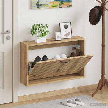ARDEBO.de - Wandmontierter Schuhschrank HAARLEM 71 x 17 x 43 cm