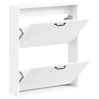 Wandmontierter Schuhschrank HAARLEM 71 x 17 x 86 cm Weiß