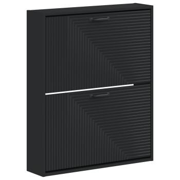 Wandmontierter Schuhschrank HAARLEM 71 x 17 x 86 cm Schwarz