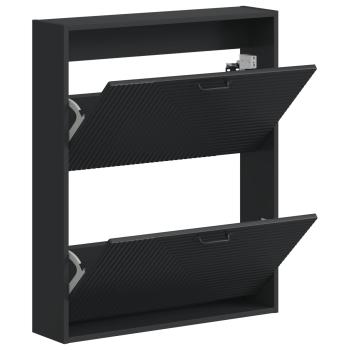 Wandmontierter Schuhschrank HAARLEM 71 x 17 x 86 cm Schwarz