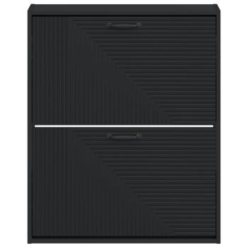 Wandmontierter Schuhschrank HAARLEM 71 x 17 x 86 cm Schwarz