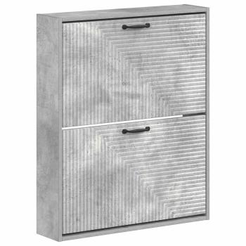 Wandmontierter Schuhschrank HAARLEM 71 x 17 x 86 cm Betongrau