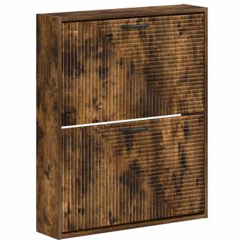 ARDEBO.de - Wandmontierter Schuhschrank HAARLEM 71 x 17 x 86 cm Raucheiche