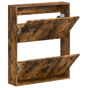 Wandmontierter Schuhschrank HAARLEM 71 x 17 x 86 cm Raucheiche