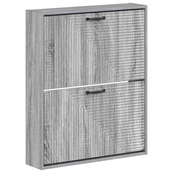 ARDEBO.de - Wandmontierter Schuhschrank HAARLEM 71 x 17 x 86 cm Sonoma-Grau