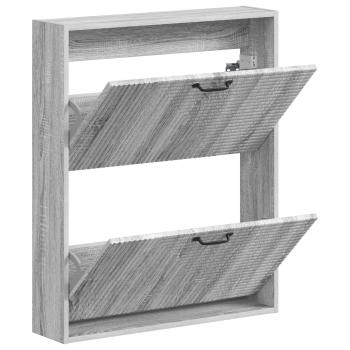 Wandmontierter Schuhschrank HAARLEM 71 x 17 x 86 cm Sonoma-Grau