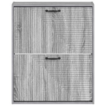 Wandmontierter Schuhschrank HAARLEM 71 x 17 x 86 cm Sonoma-Grau