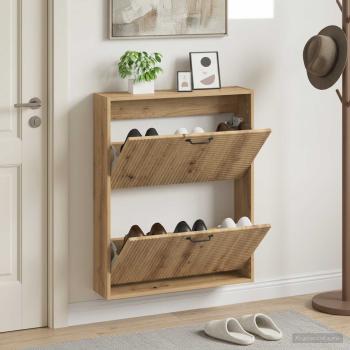 ARDEBO.de - Wandmontierter Schuhschrank HAARLEM 71 x 17 x 86 cm