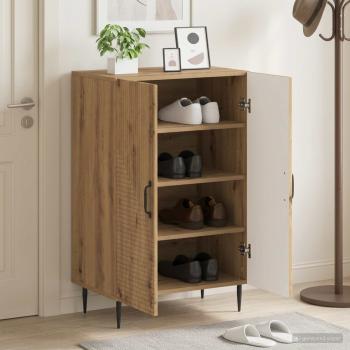 ARDEBO.de - Schuhschrank HAARLEM 59,5 x 39,5 x 89,5 cm Holzwerkstoff