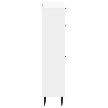 Schuhschrank HAARLEM 78 x 24 x 103 cm Holzwerkstoff Weiß