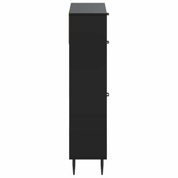 Schuhschrank HAARLEM 78 x 24 x 103 cm Holzwerkstoff Schwarz