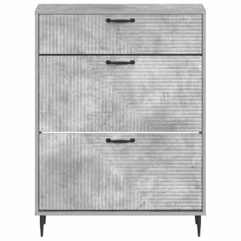 Schuhschrank HAARLEM 78 x 24 x 103 cm Holzwerkstoff Betongrau