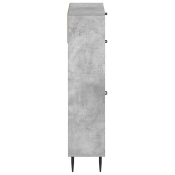 Schuhschrank HAARLEM 78 x 24 x 103 cm Holzwerkstoff Betongrau