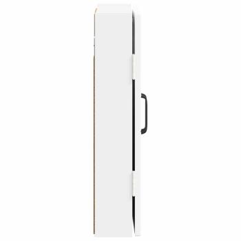Dartboard Schrank HAARLEM Hochglanz Wei? 52,5 x 10,5 x 53,5 cm