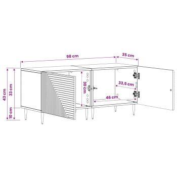 TV-Schrank Schwarz Holzwerkstoff