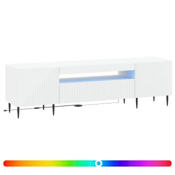 LED-TV-Schrank HAARLEM 153 x 35 x 43 cm Weiß Holzwerkstoff