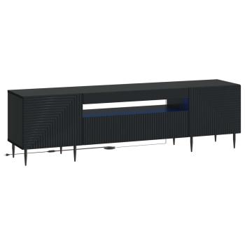 LED-TV-Schrank HAARLEM 153 x 35 x 43 cm Schwarz Holzwerkstoff