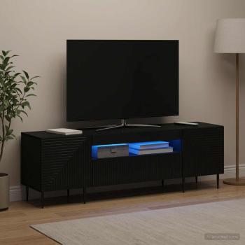 LED-TV-Schrank HAARLEM 153 x 35 x 43 cm Schwarz Holzwerkstoff