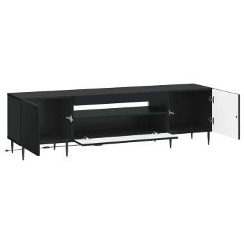 LED-TV-Schrank HAARLEM 153 x 35 x 43 cm Schwarz Holzwerkstoff