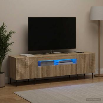 ARDEBO.de - LED-TV-Schrank HAARLEM 153 x 35 x 43 cm Sonoma-Eiche