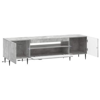 LED-TV-Schrank HAARLEM 153 x 35 x 43 cm Betongrau Holzwerkstoff