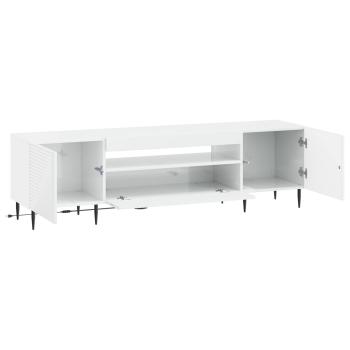 LED-TV-Schrank HAARLEM 153 x 35 x 43 cm Hochglanz Weiß