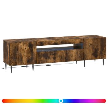 LED-TV-Schrank HAARLEM 153 x 35 x 43 cm Raucheiche