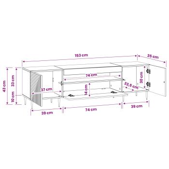 LED-TV-Schrank Artisan-Eiche Holzwerkstoff
