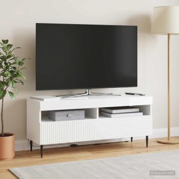 LED-TV-Schrank HAARLEM 100 x 35 x 43 cm Hochglanz Weiß