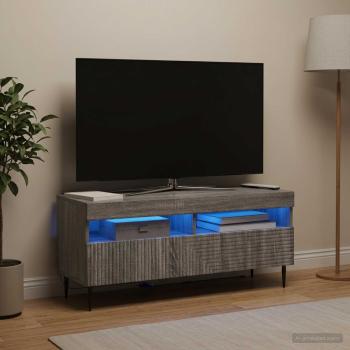 LED-TV-Schrank HAARLEM 100 x 35 x 43 cm Sonoma-Grau