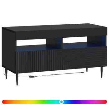 LED-TV-Schrank HAARLEM 81 x 35 x 43 cm Schwarz Holzwerkstoff