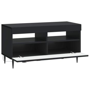 LED-TV-Schrank HAARLEM 81 x 35 x 43 cm Schwarz Holzwerkstoff