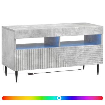 LED-TV-Schrank HAARLEM 81 x 35 x 43 cm Betongrau Holzwerkstoff