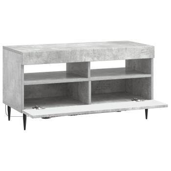 LED-TV-Schrank HAARLEM 81 x 35 x 43 cm Betongrau Holzwerkstoff