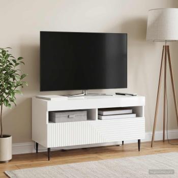 LED-TV-Schrank HAARLEM 81 x 35 x 43 cm Hochglanz Weiß