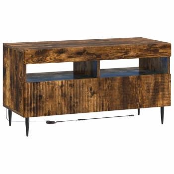 LED-TV-Schrank HAARLEM 81 x 35 x 43 cm Raucheiche Holzwerkstoff