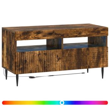 LED-TV-Schrank HAARLEM 81 x 35 x 43 cm Raucheiche Holzwerkstoff