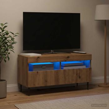 ARDEBO.de - LED-TV-Schrank HAARLEM 81 x 35 x 43 cm Artisan-Eiche