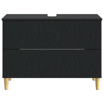 Waschbeckenschrank DELFT Schwarz 82 x 41 x 59 cm Holzwerkstoff