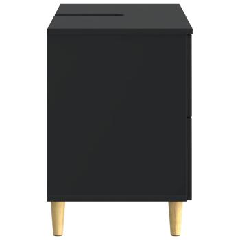 Waschbeckenschrank DELFT Schwarz 82 x 41 x 59 cm Holzwerkstoff
