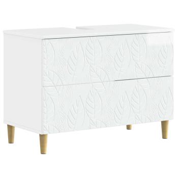 Waschbeckenschrank DELFT Hochglanz Weiß 82 x 41 x 59 cm
